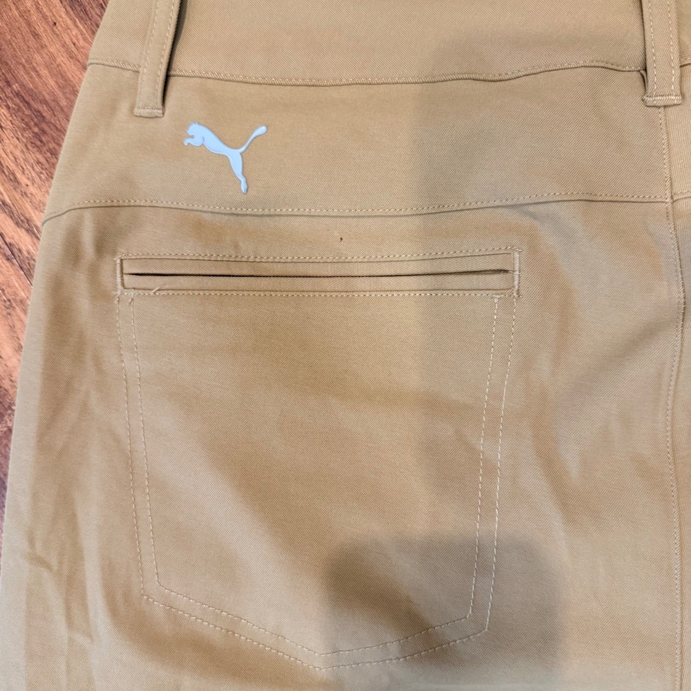 Puma Golf Mens 32x32 Khaki Tan 5-Pocket Performance Pants Gripper Waistband - Picture 10 of 10